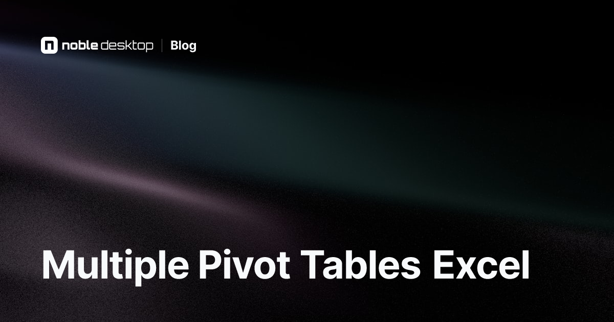 Excel Video Tutorial: Multiple Pivot Tables