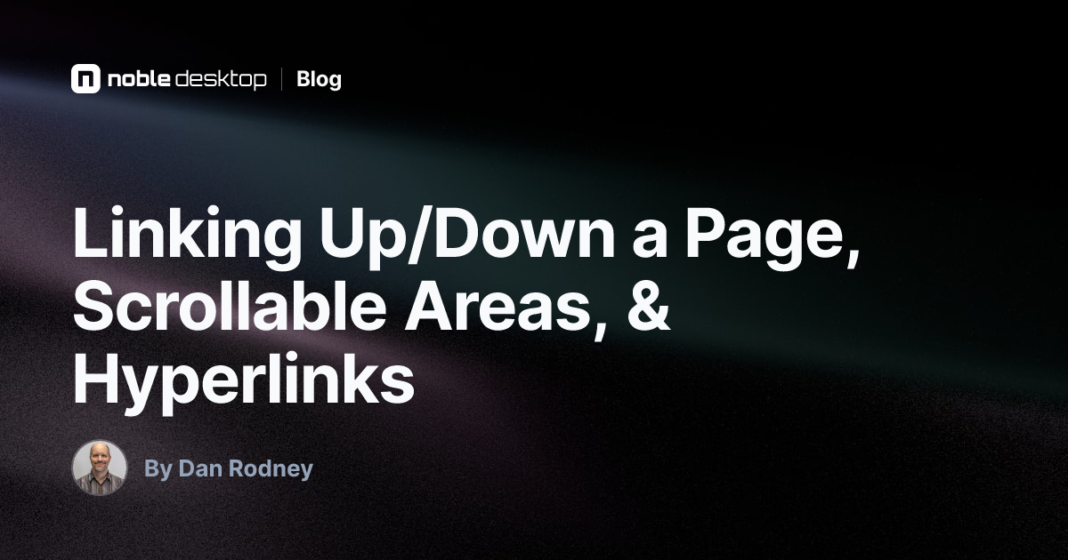 Linking, Scrollable Areas & Hyperlinks in Figma