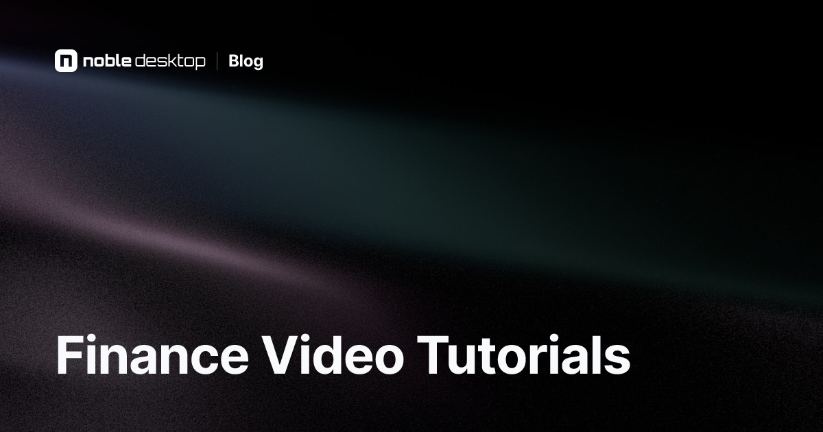 Best Finance Video Tutorials: Get Started Learning Finance