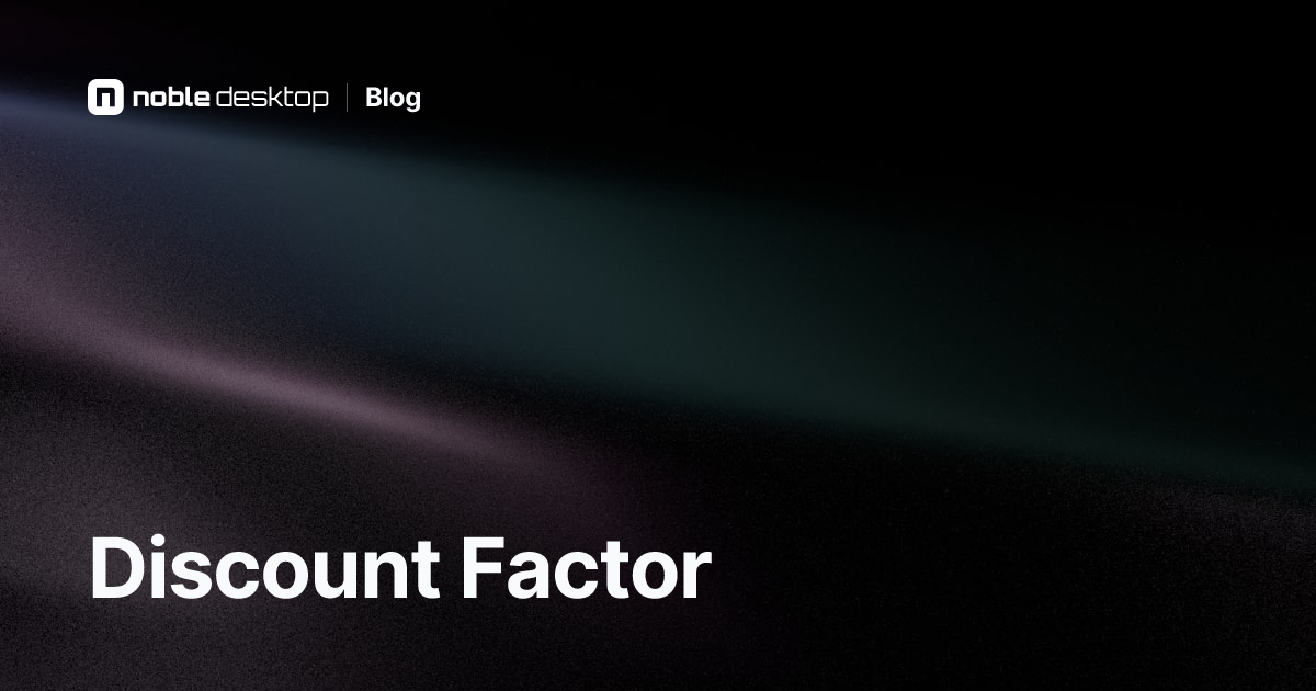 Discount Factor: Tutorial and Video