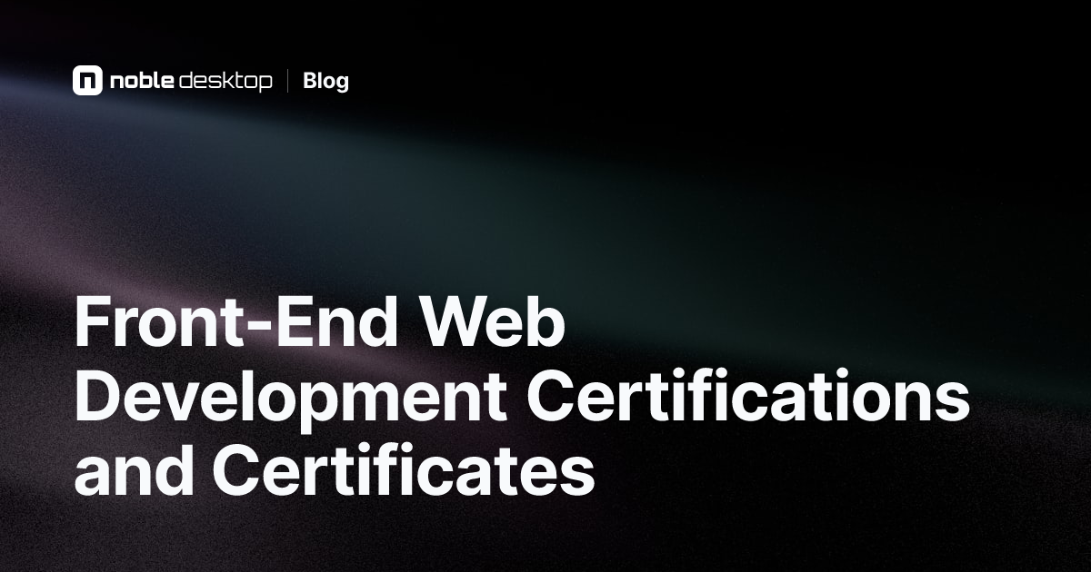 Which Front-End Web Development Certification is Best?