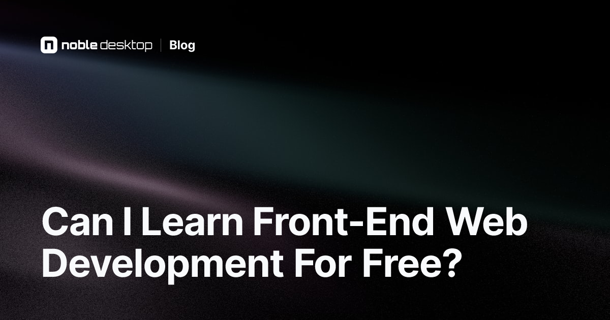 Learn Front-End Web Development For Free