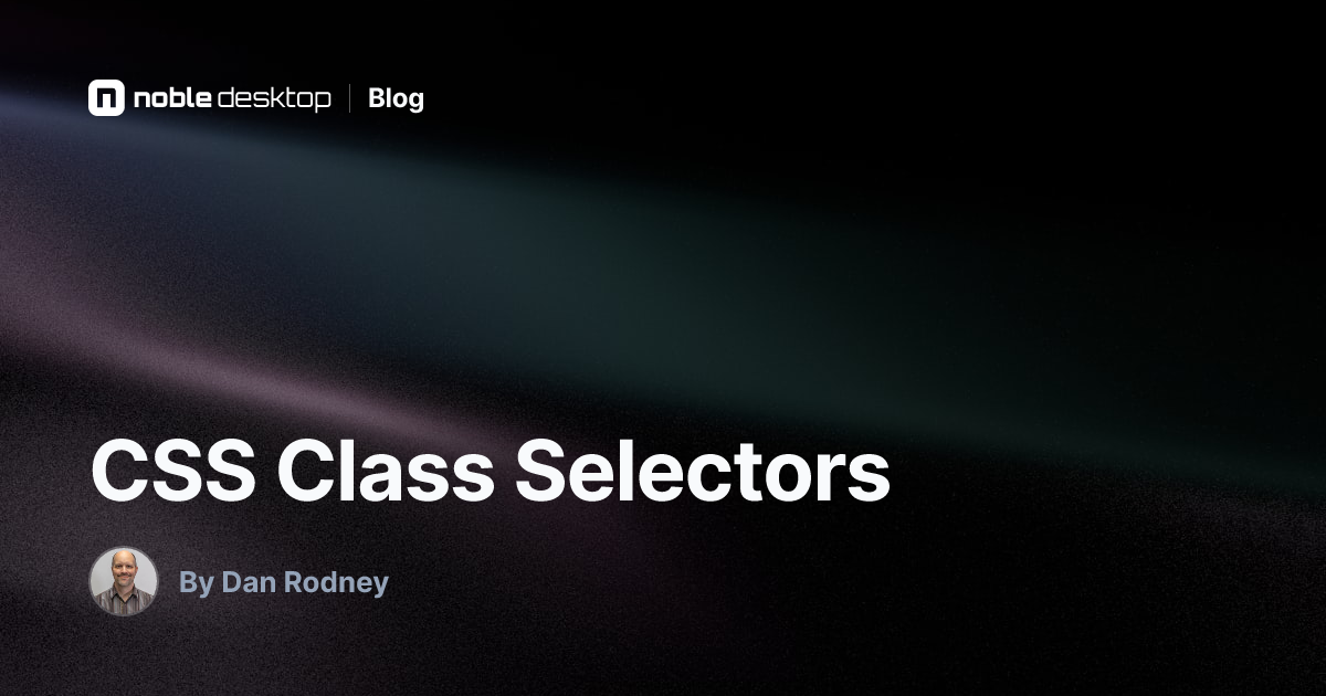 CSS Class Selectors: HTML & CSS Tutorial