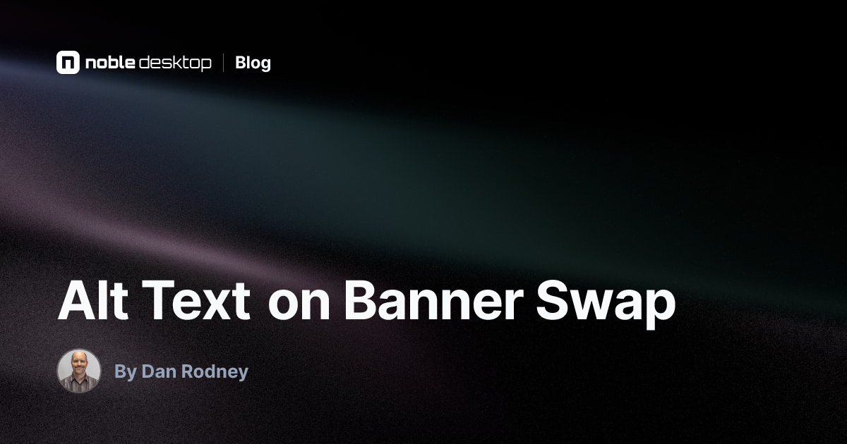 Alt Text on Banner Swap: HTML Email Tutorial