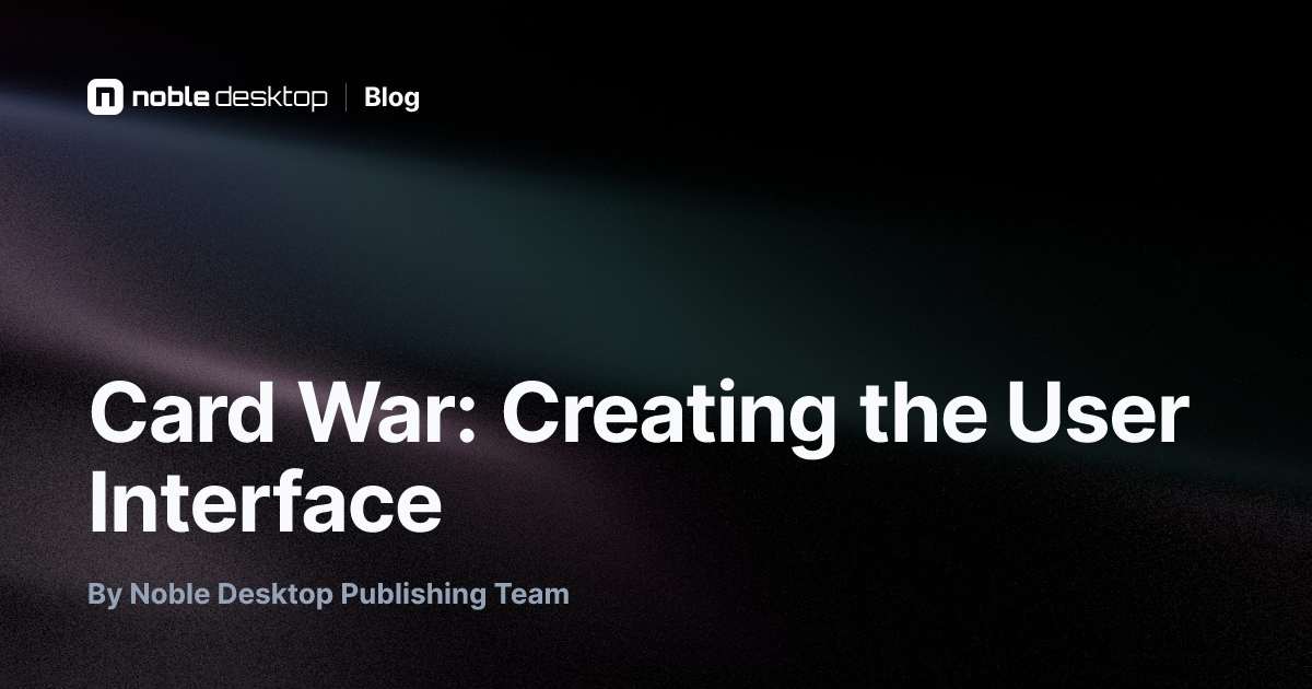 Card War: Creating the User Interface: iOS Development Tutorial