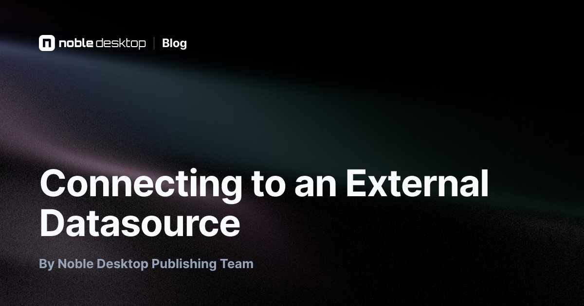 Connecting to an External Datasource: iOS Development Tutorial
