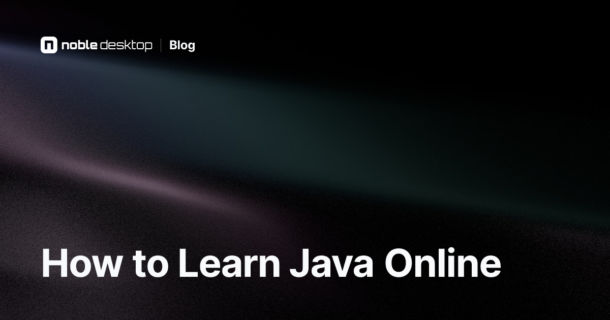 Learn Java Online for Beginners