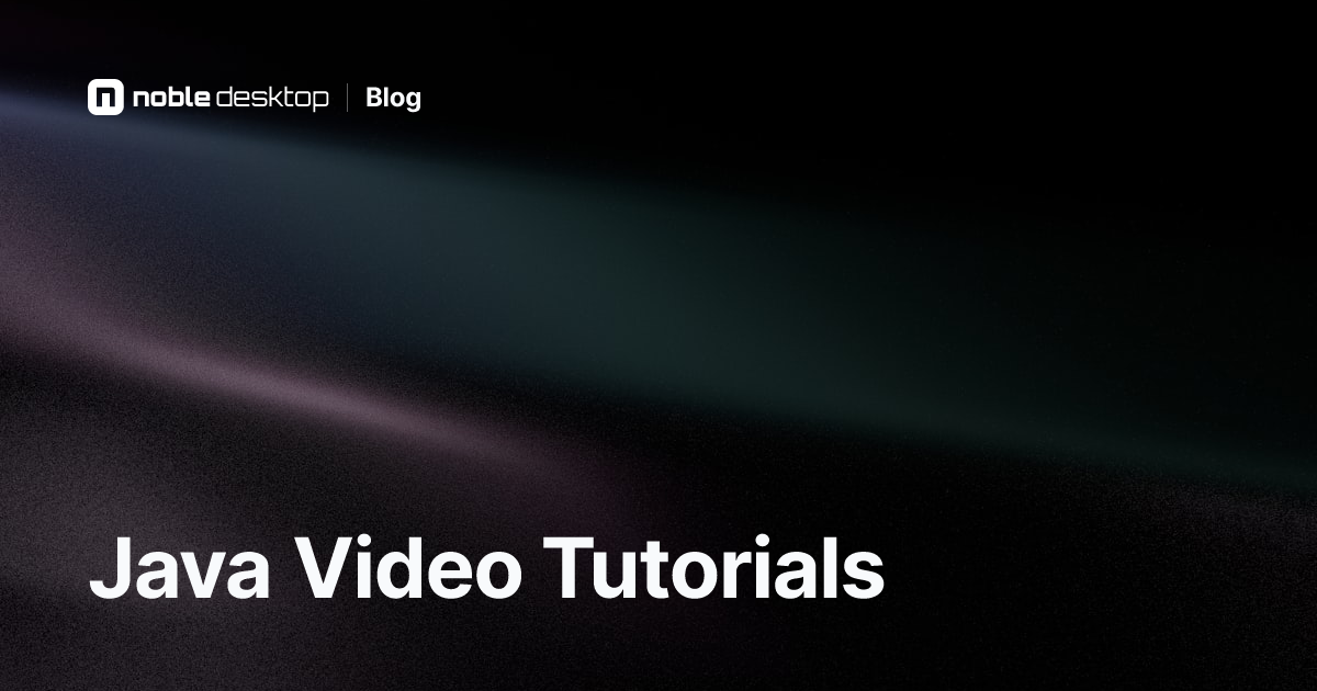 Best Java Video Tutorials: Get Started Learning Java