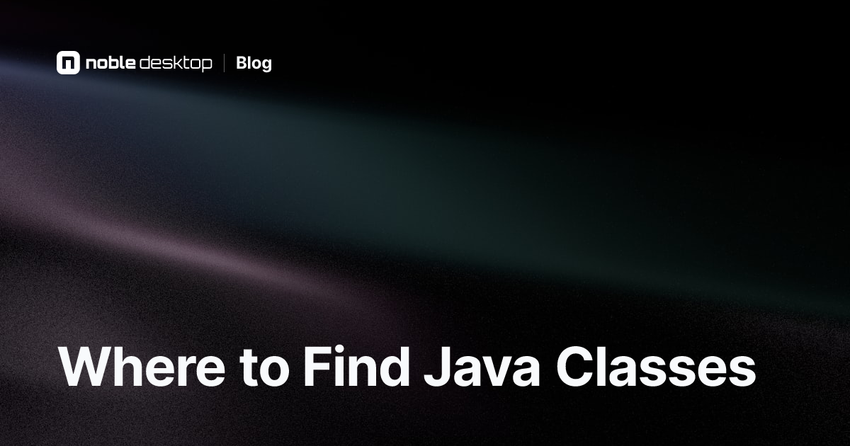 Where Can I Find Training in Java