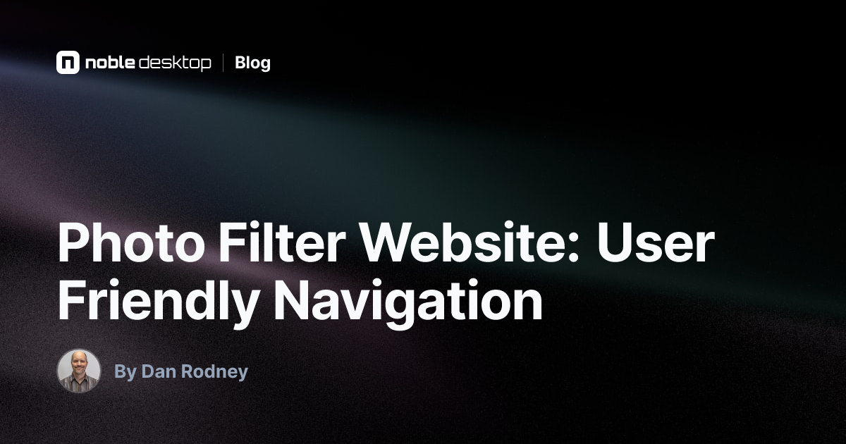 Photo Filter Website: User Friendly Navigation — JavaScript & jQuery