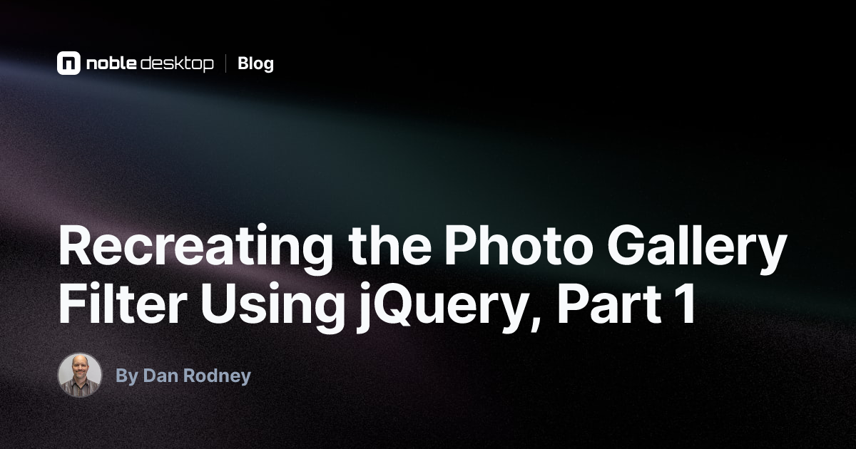 Recreating the Photo Gallery Filter Using jQuery, Part 1 — JavaScript ...