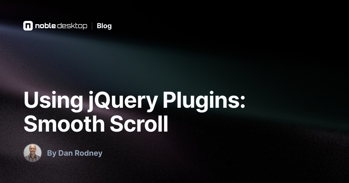 Using jQuery Plugins: Smooth Scroll: JavaScript & jQuery Tutorial