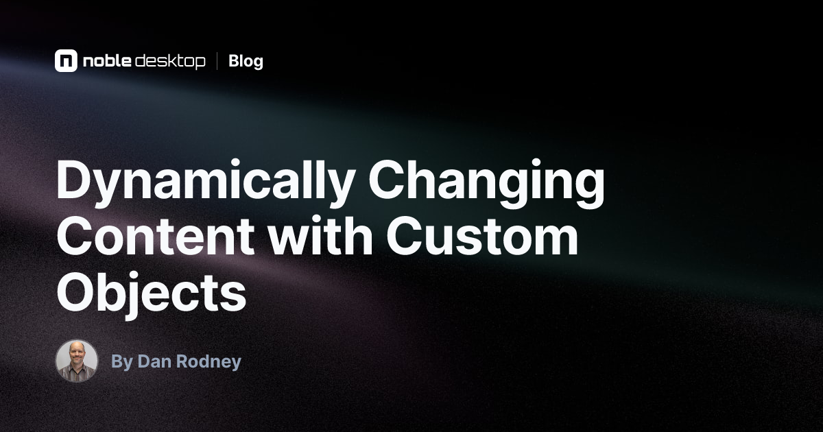 Dynamically Changing Content with Custom Objects | JavaScript Tutorial