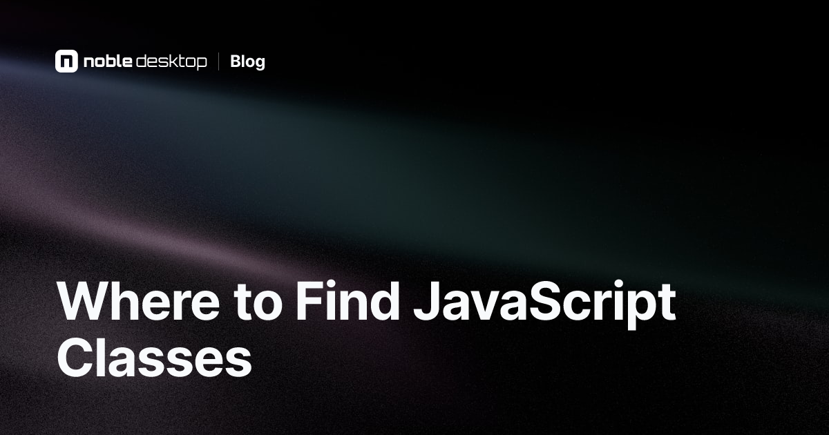 Where Can I Find Training in JavaScript