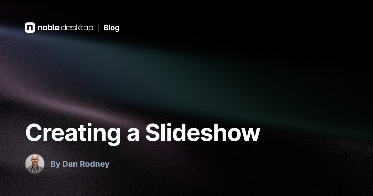 Creating a Slideshow: Lightroom Tutorial