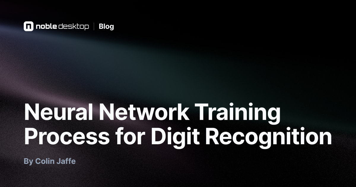 Neural Network Training Process for Digit Recognition — Machine Learning