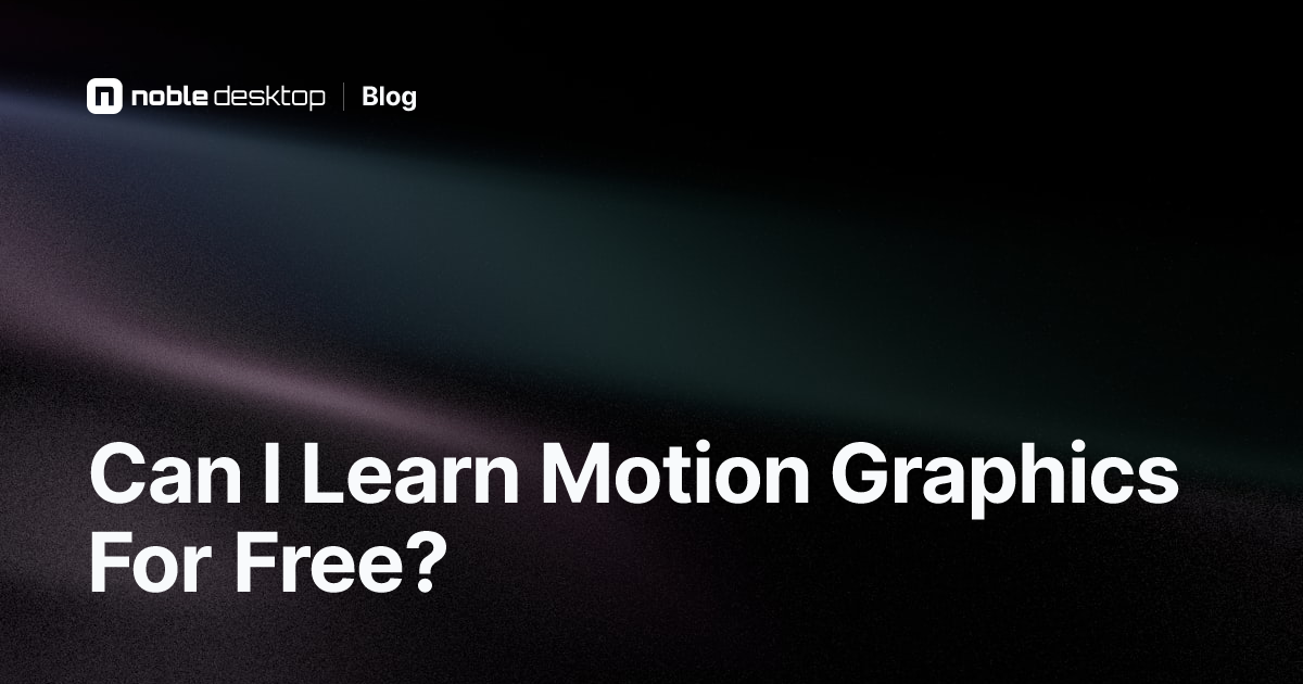 Learn Motion Graphics For Free