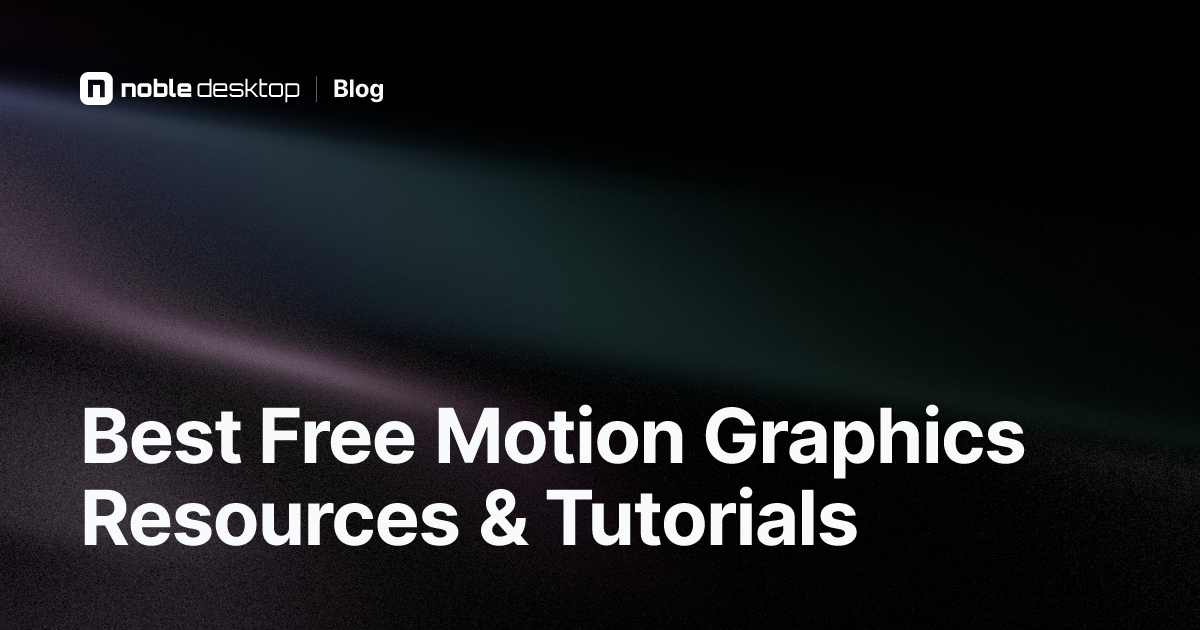 Free Motion Graphics Resources & Tutorials for Beginners