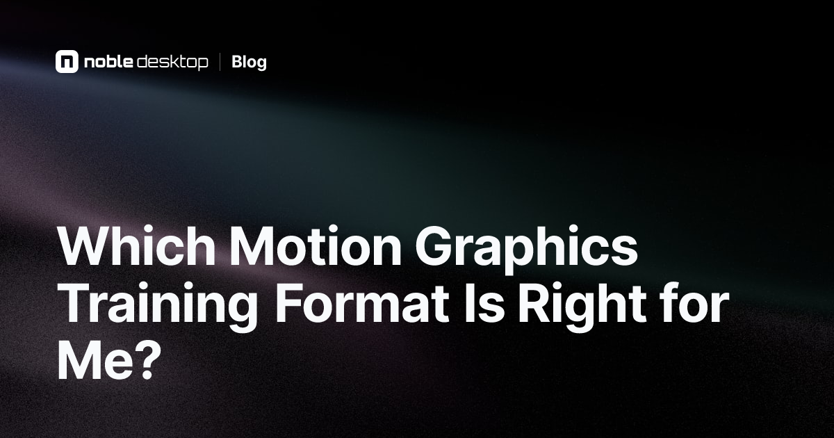 Motion Graphics Training Format for Beginners