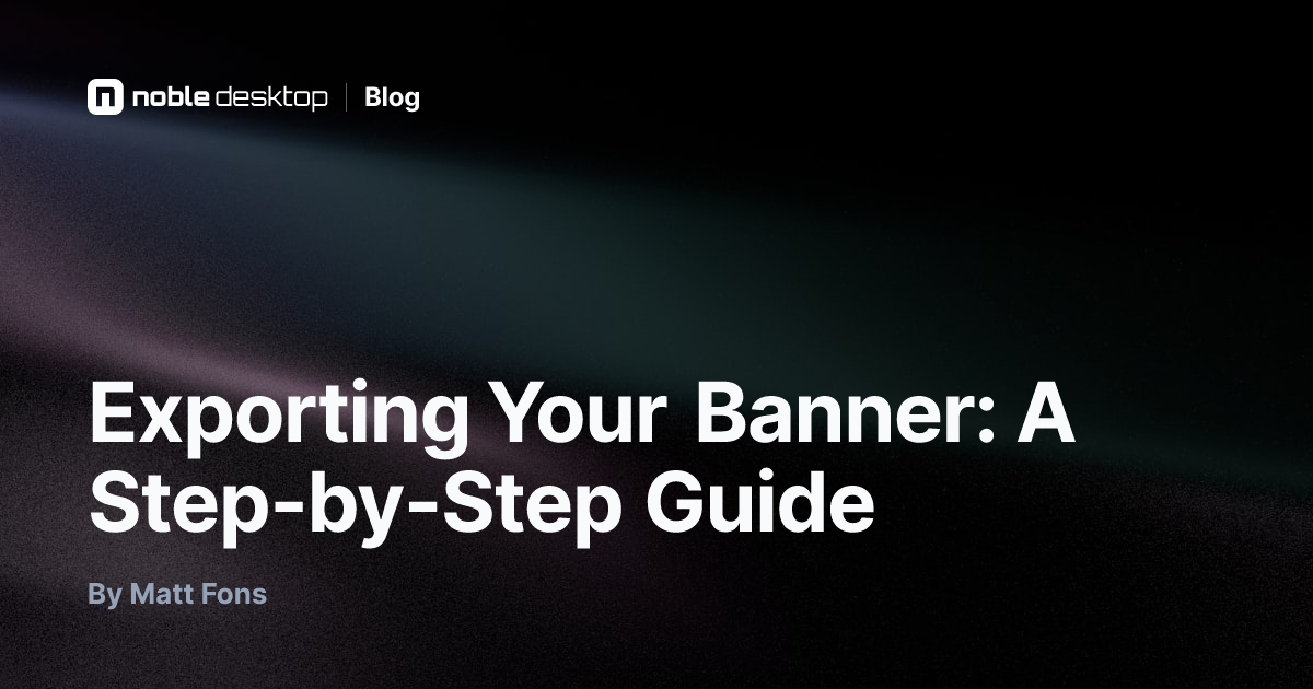 Exporting Your Banner: A Step-by-Step Guide — Photoshop