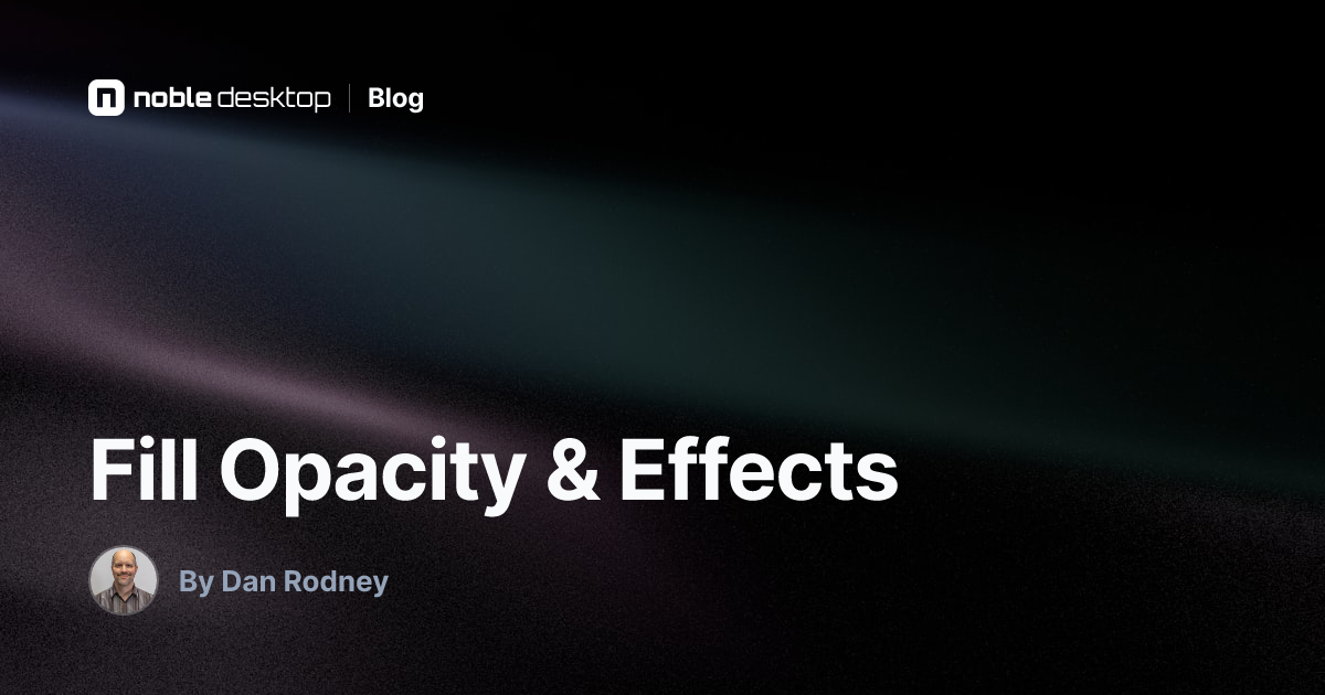 Fill Opacity & Effects: Photoshop Tutorial