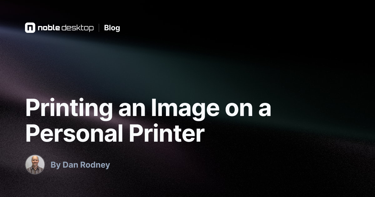 Printing an Image on a Personal Printer: Photoshop Tutorial