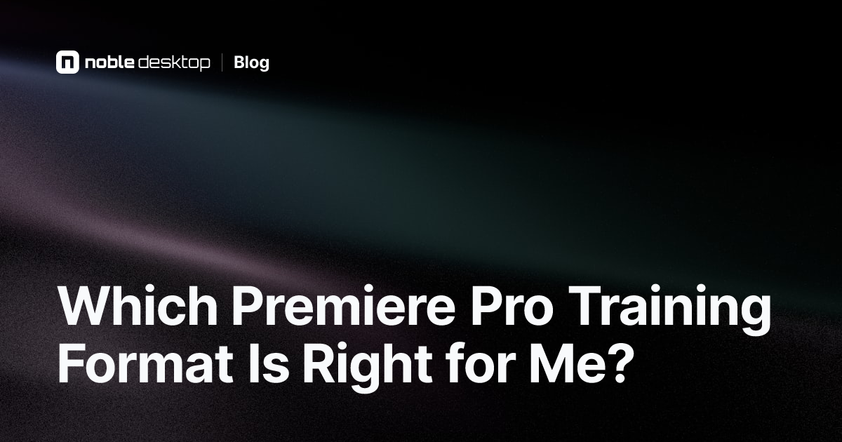 Premiere Pro Training Format for Beginners