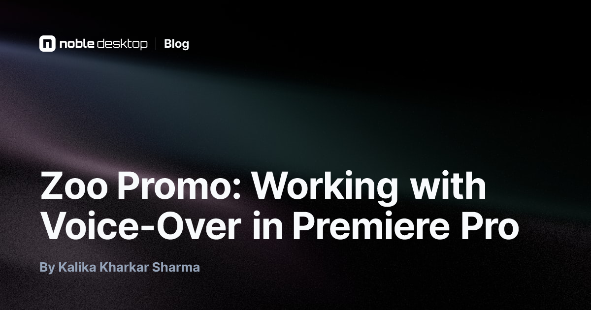 Zoo Promo: Working with Voice-Over