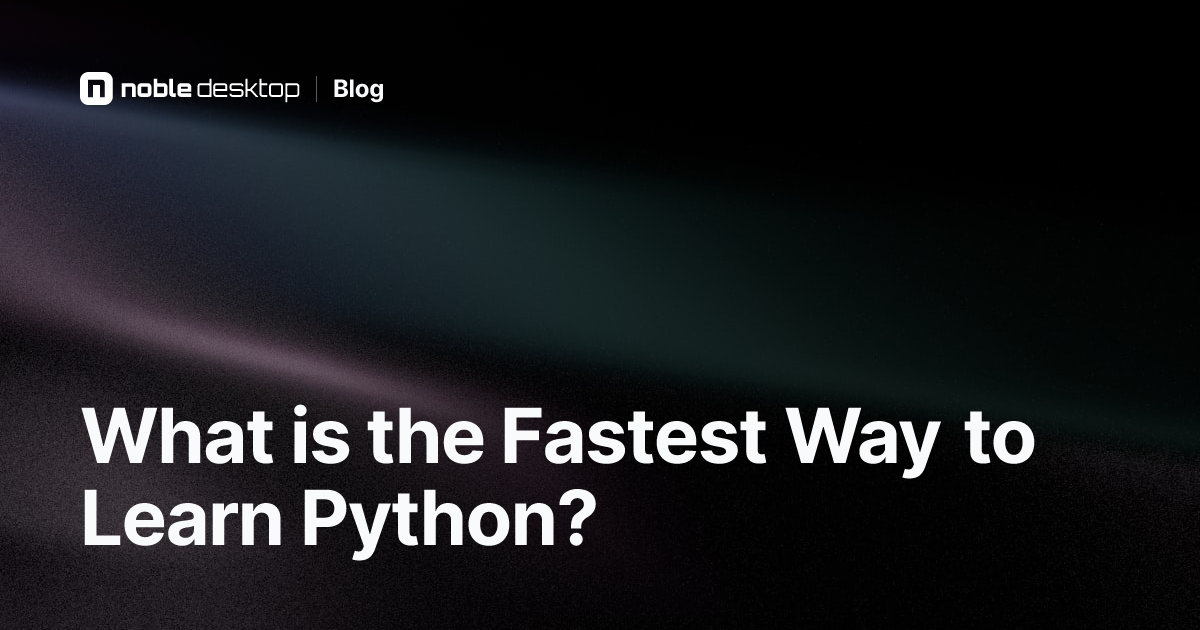 How to Learn Python Quickly