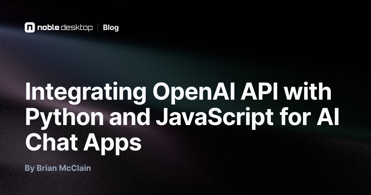Integrating OpenAI API with Python and JavaScript