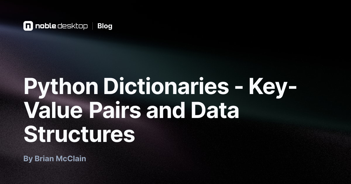 Python Dictionaries: Key-Value Pairs and Data Structures