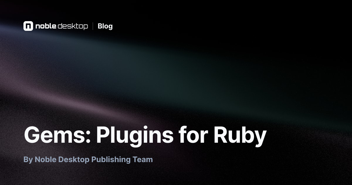Gems: Plugins for Ruby: Ruby on Rails Tutorial