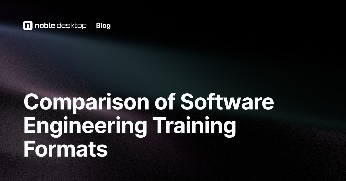 Compare Different Software Engineering Training Formats