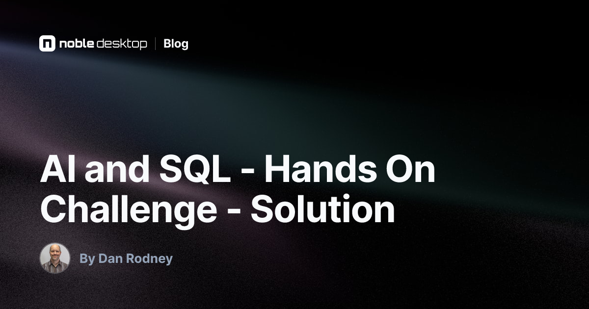 AI and SQL: Hands-On Challenge Solution