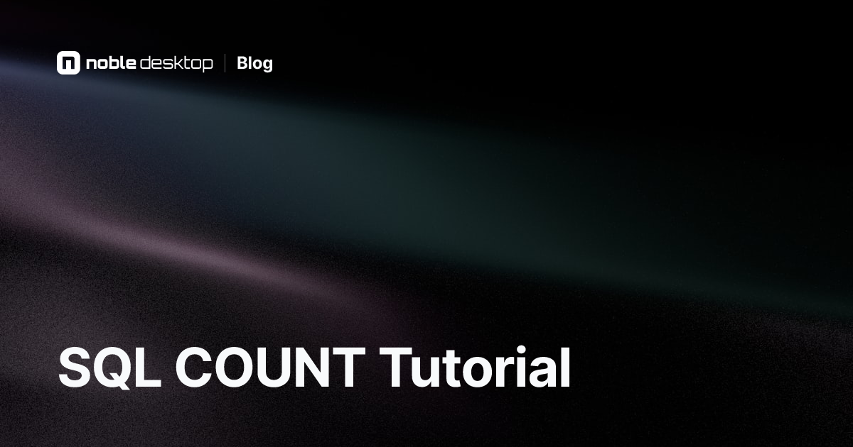 SQL COUNT Tutorial | Step-by-Step with Example