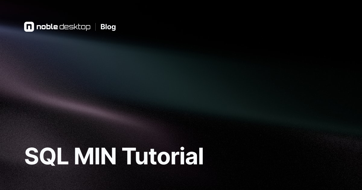 SQL MIN Tutorial: SQL Tutorial: MIN Function