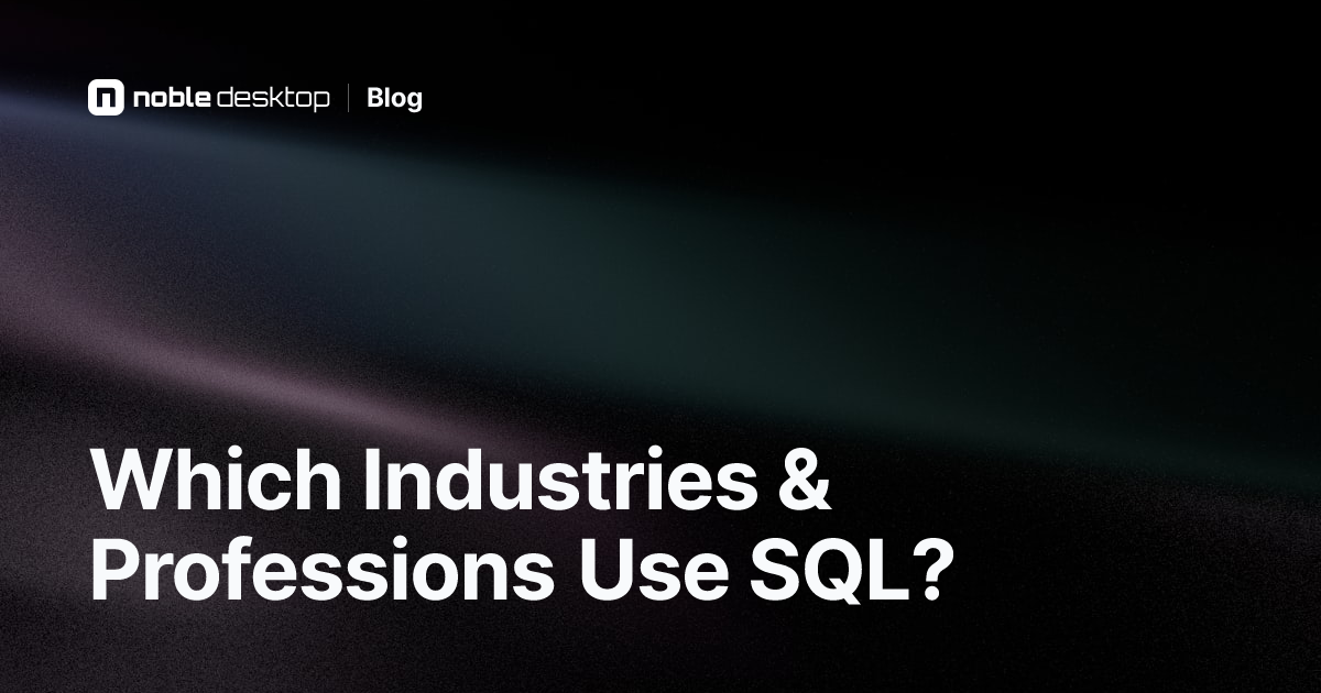 Industries and Professions Using SQL