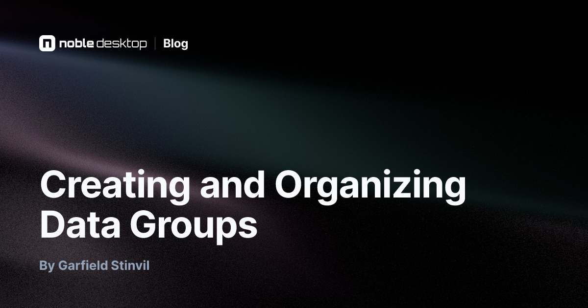 Creating and Organizing Data Groups — Tableau
