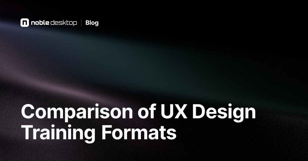 Compare Different UX Design Training Formats
