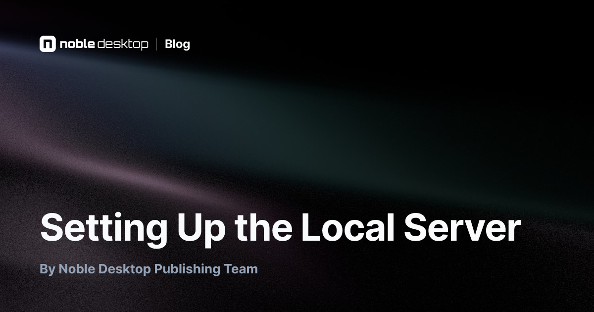Setting Up the Local Server: WordPress Tutorial
