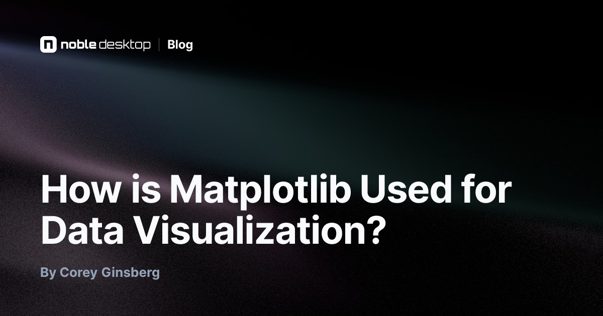 How is Matplotlib Used for Data Visualization? — Data Analytics
