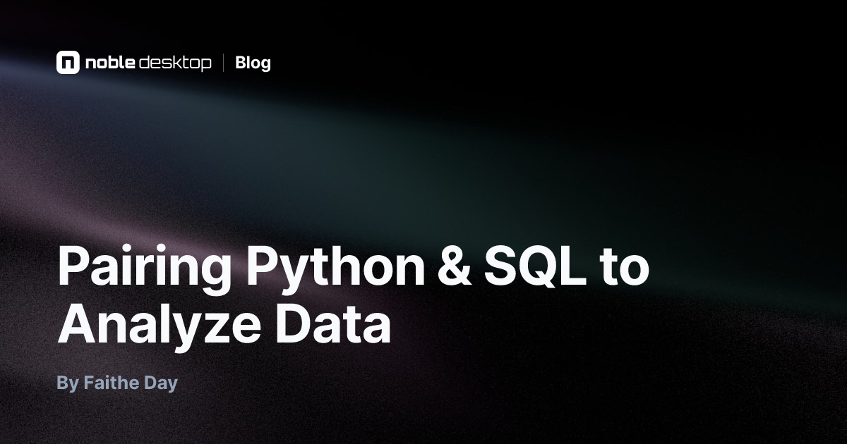 Pairing Python & SQL to Analyze Data — Data Analytics