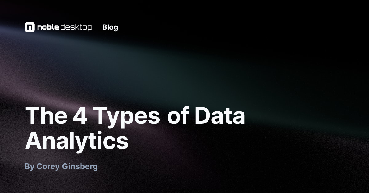 The 4 Types of Data Analytics — by Corey Ginsberg